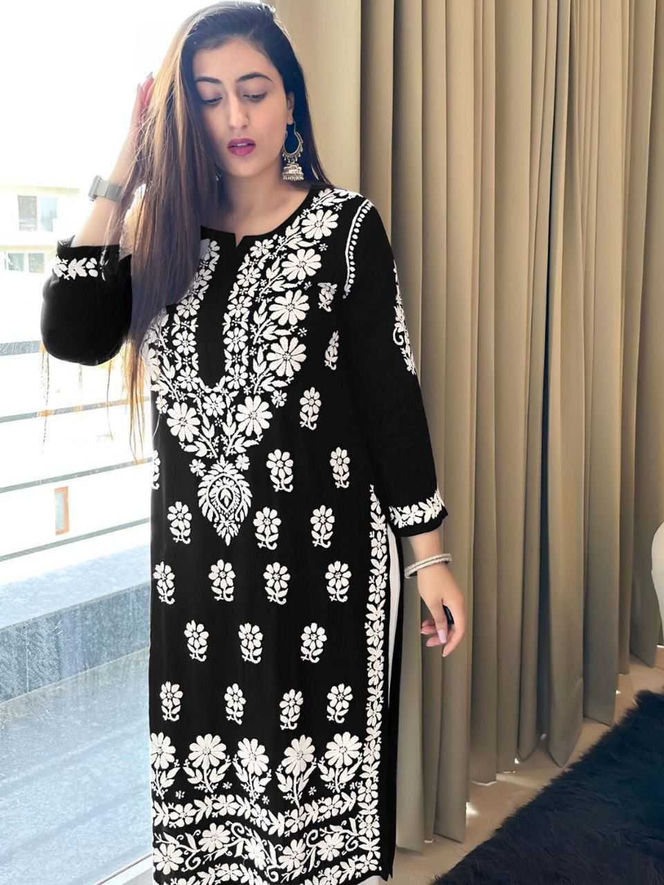 YNF REYON KMD 52 KURTI WHOLESALE REYON KURTI MANUFACTURER